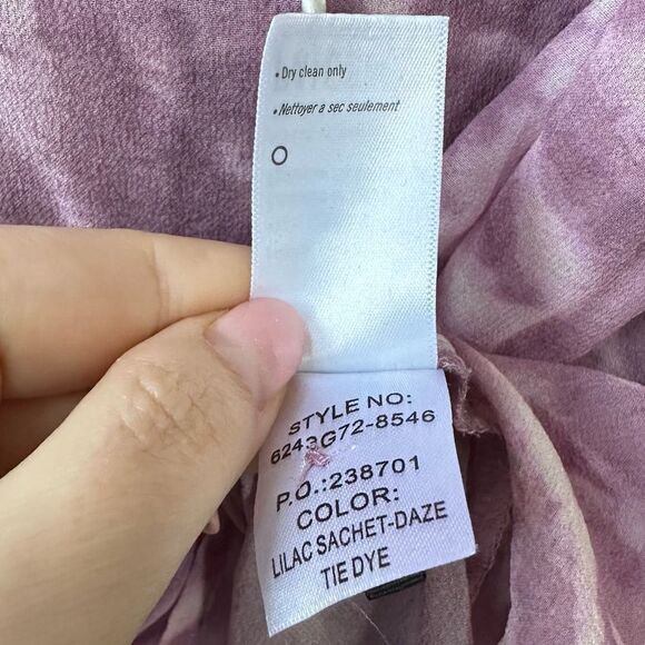 PAIGE Clarissa Silk Tie Dye Long Sleeve Top - Picture 8 of 9